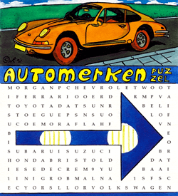 Porsche 911 woordzoeker puzzel