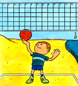 Volleybal sporten puzzel