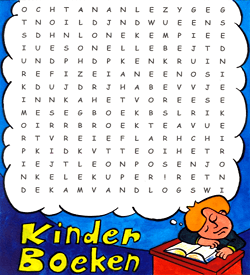 Kinderboeken woordzoeker puzzel