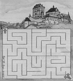Karlstein kasteel doolhof puzzel